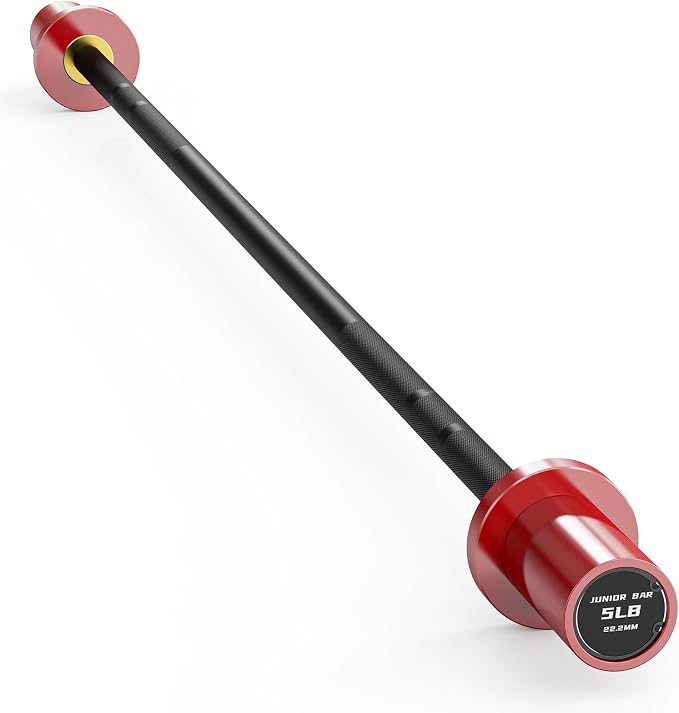 5LB Mini Barbell Bar 4ft Technique Training Barbell For Beginner Women kid | PAPABABE 5LB Mini Barbell Bar 4ft Technique Training Barbell for Beginner Women kid 2-inch Plate Barbell for Home Gym Fitness