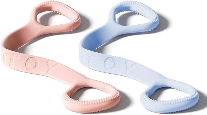 YOTTOY Figure 8 Resistance Band, Elastic Resistance Band with Comfortable Handles for Home Workout, Physical Therapy, Arm, Leg & Glute Training