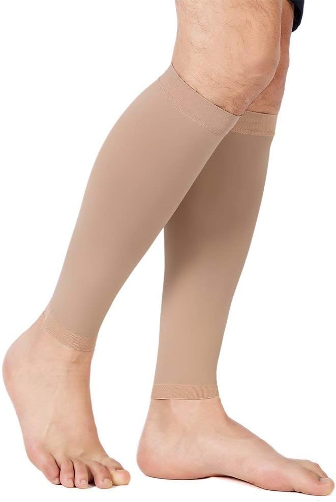 TOFLY Calf Compression Sleeve 20-30mmHg 1 Pair Footless For Men & Women | Footless Compression Socks For Leg Support, Shin Splint, Pain Relief, Swelling, Varicose Veins, Maternity, Nursing, & Travel