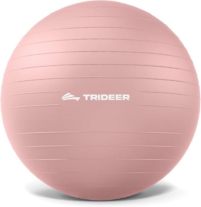 Trideer Exercise Ball, Stability Yoga Ball for Physical Therapy, Active Sitting, Pregnancy & Birth Labor Prep, Core Strength, Balance Training, Posture Improvement and Daily Stretching, 55/65/75cm