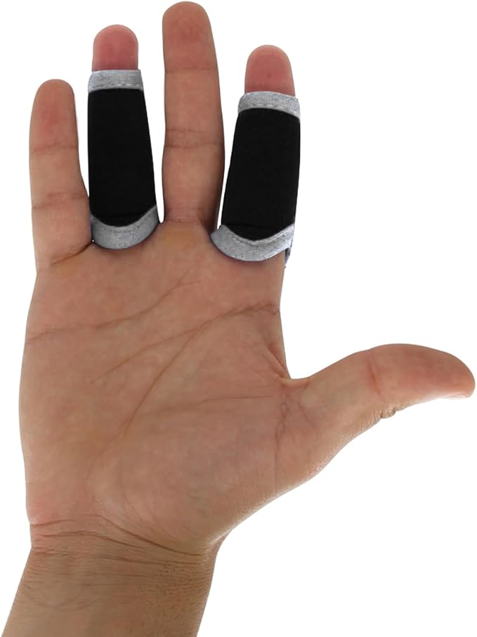 Single Finger Sleeve Pair - Sports Compression Finger Sleeve for BJJ, MMA, Basketball, Weight Lifting, and More