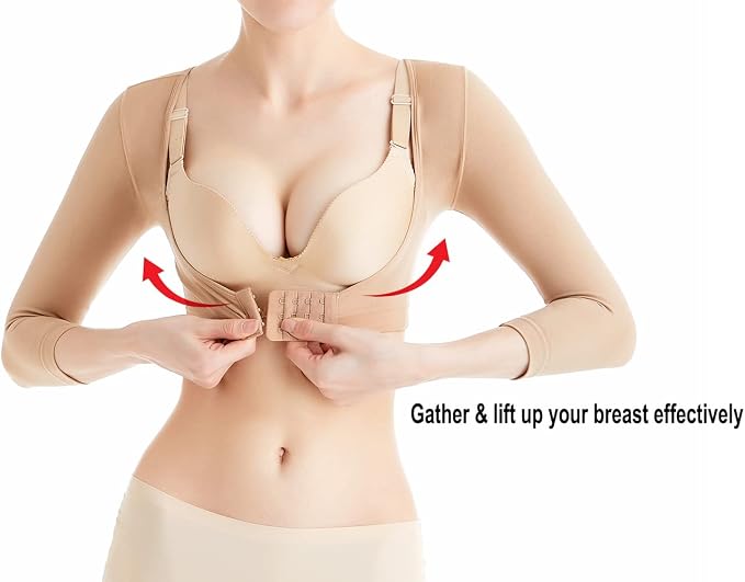 KSKshape Arm Shaper for Women Arm Compression Sleeves Post Surgical Slimming Sleeves Posture Corrector Tops Shapewear