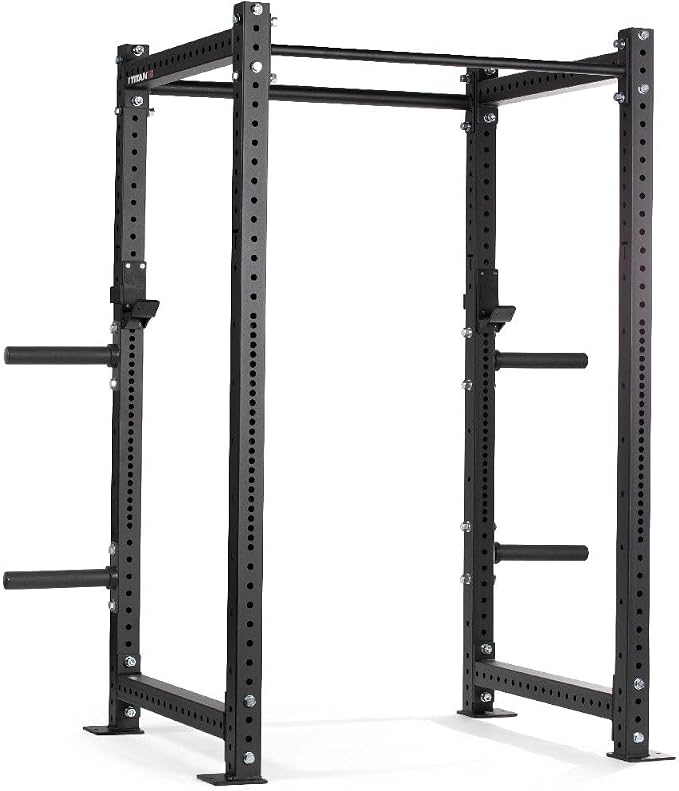 Titan Fitness X-3 Series Short Bolt-Down Power Rack with Weight Plate Holders 36-in. Depth