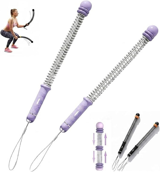Cordless Battle Ropes with Adjustable Weight - Weighted Ropeless Battle Rope for Home Gym, Heavy Duty Portable Exercise Ropes for HIIT & Cardio Training, Purple
