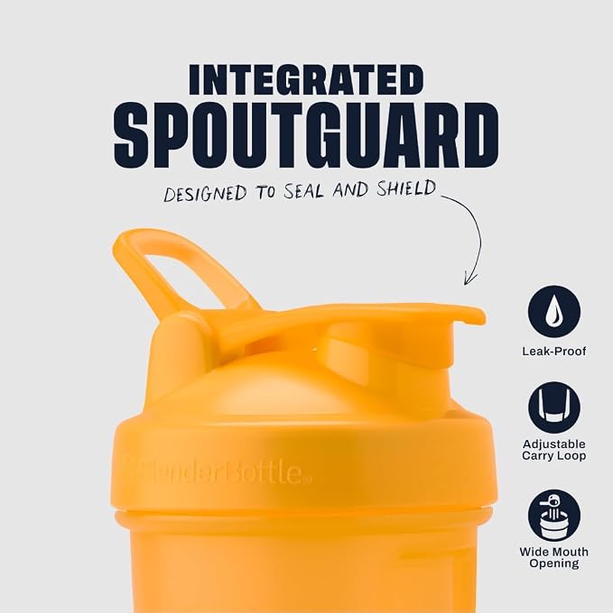 BlenderBottle Classic V2 Plastic Shaker Bottle 28 oz Mango