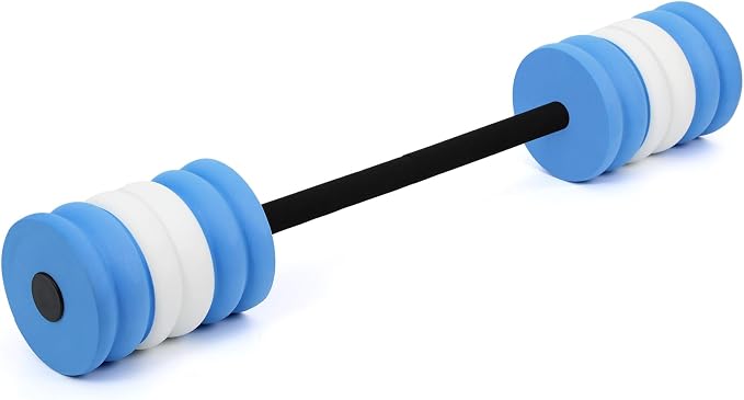 Soulchen Long Aquatic Exercise Dumbbells Pool Exercise Foam Water Weights Dumbbell Aquatic Pool Barbells with High Density EVA Foam for Swim Water Aerobics Workouts Loss