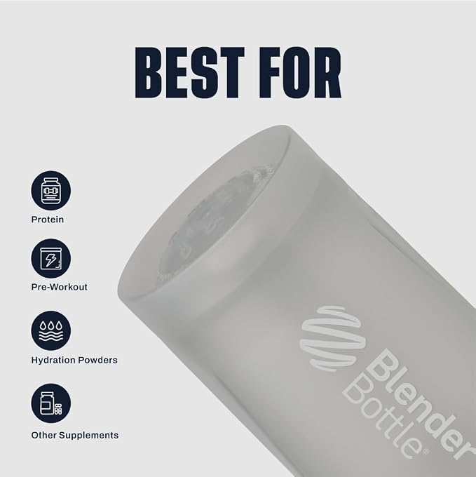 BlenderBottle Classic V2 Plastic Shaker Bottle 20 oz Pebble Grey
