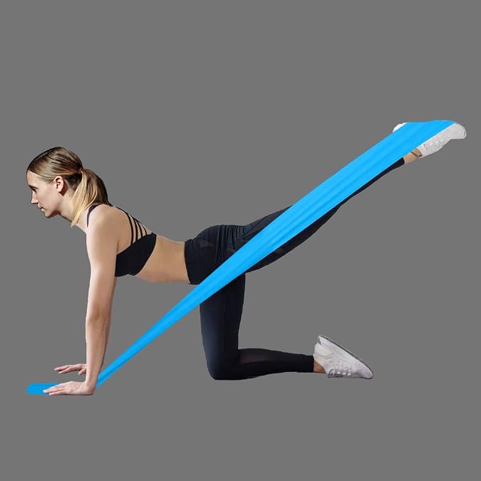 A AZURELIFE Professional Individual Exercise Resistance Bands, Single 5, 6,7 Ft or 8 Yards Elastic Bands, Non-Latex Stretch Bands for PT, Yoga, Pilates, Rehab, at-Home or The Gym Workouts