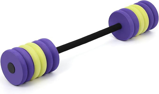 Soulchen Long Aquatic Exercise Dumbbells Pool Exercise Foam Water Weights Dumbbell Aquatic Pool Barbells with High Density EVA Foam for Swim Water Aerobics Workouts Loss