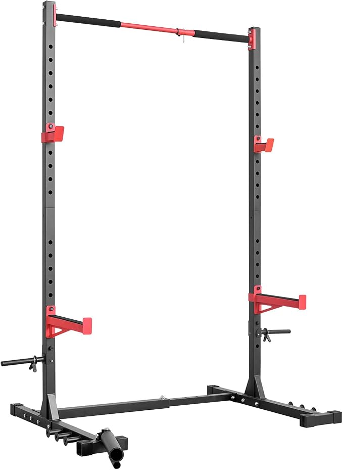 VEVOR Power Cage Squat Rack, Multifunctional Squat Rack for Home Gym, Workout Strength Training Equipment for Bench Press Squats Pull-Up