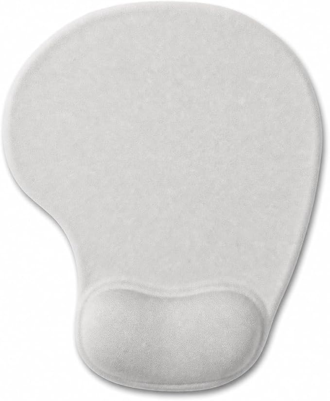 Office Mousepad with Gel Wrist Support - Ergonomic Gaming Desktop Mouse Pad Wrist Rest - Design Gamepad Mat Rubber Base for Laptop Computer -Silicone Non-Slip Special-Textured Surface (02Grey)