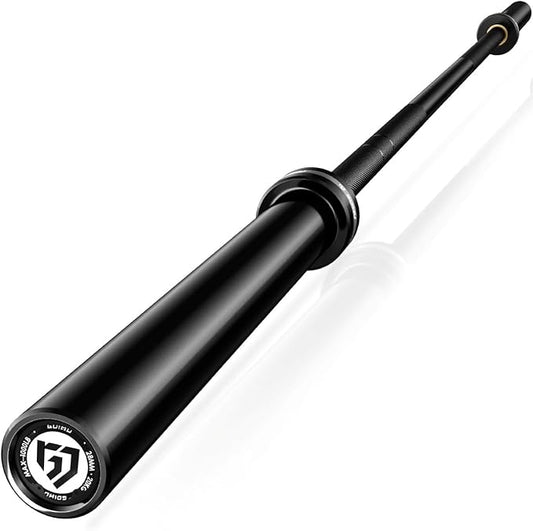 PB01 7FT Olympic Barbell, Weight Bar with Knurled Grip for Squats, Deadlifts, Weightlifting, Strength Training, Bench Press, Fits 2-inch Standard Weight Plates, 1500LB Capacity