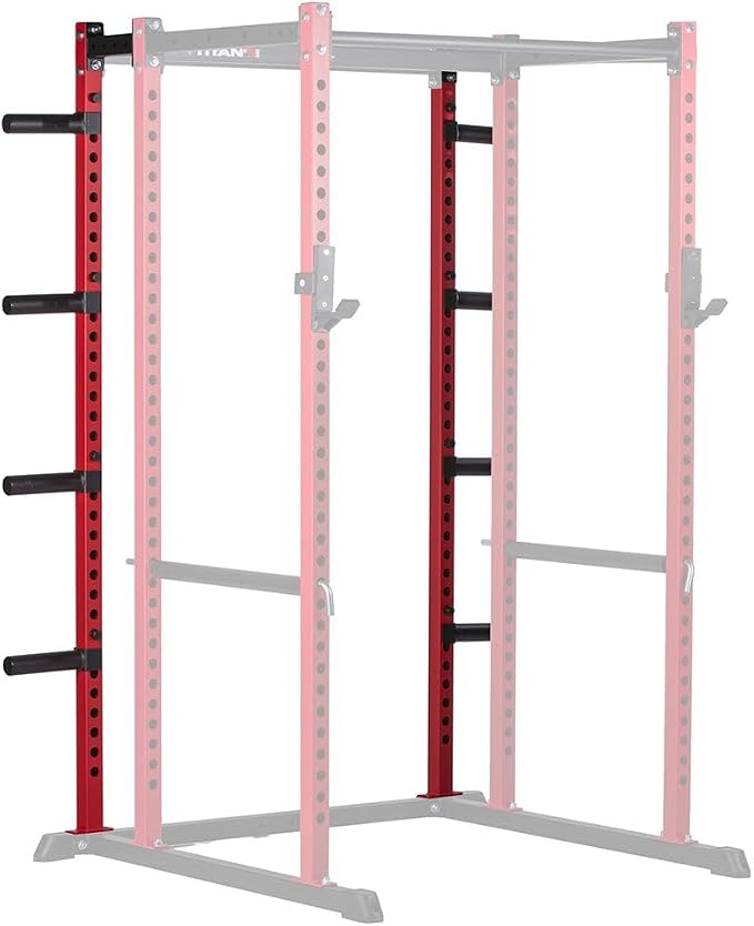 Titan Fitness T-2 Series Power Rack Extension Kit, 12-Gauge Steel Uprights, Bolt-Together Rack Expansion for Home Gym with Weight Plate Holders