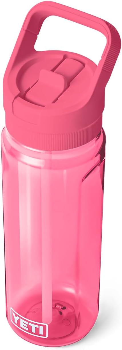 YETI Yonder 750 ml/25 oz Water Bottle with Yonder Straw Cap, Tropical Pink