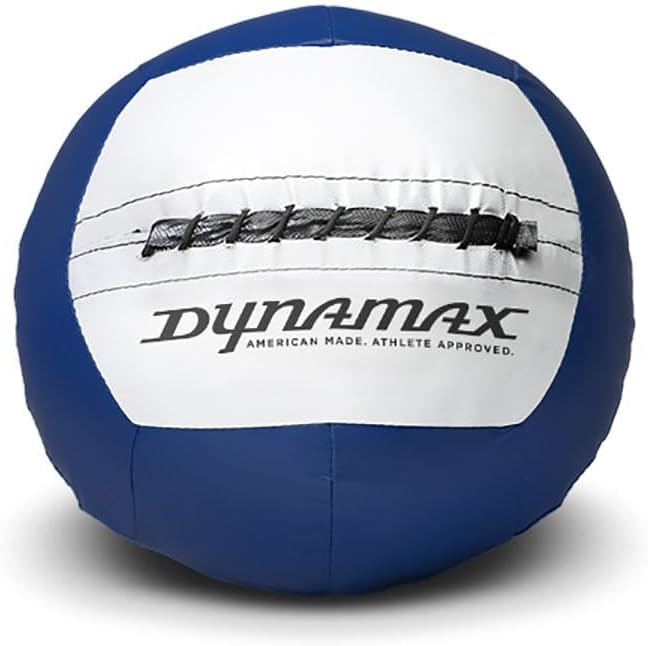 Dynamax Standard Medicine Ball, 4–30 lb Soft Shell Wall Ball, 14-Inch Weighted Exercise Ball for Strength Training, Core Workouts, Conditioning & Functional Fitness