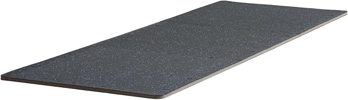 VEVOR 0.56Inch 100sq.ft 25 Tiles Gym Flooring for Home Gym, Rubber Top with High Density EVA Foam, 25 x 25In Gym Floor Exercise Equipment Mats, Interlocking Gym Mats, Puzzle Workout Mats, Black & Blue | Rubber Top with High Density EVA Foam, 25 x 25in ...