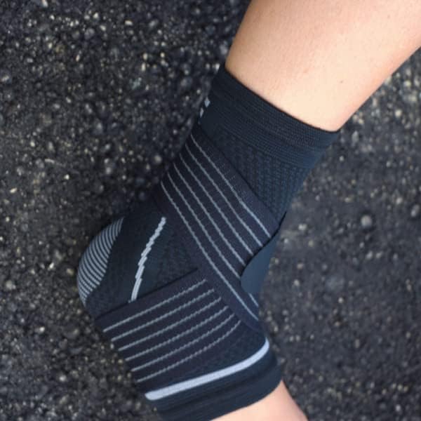 Ankle Brace Support Stabilizer – Compression Sleeve, Adjustable – Great for Running, Tennis, Sprains, Volleyball