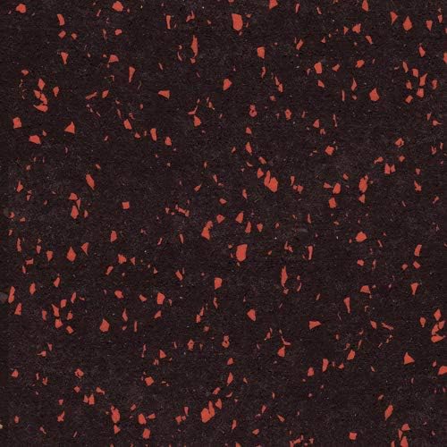 American Floor Mats 3/8in (9mm) Thick 10% Red 4' x 19' Heavy Duty Rubber Rolls, Protective Exercise Mats, Home Gym Rubber Flooring