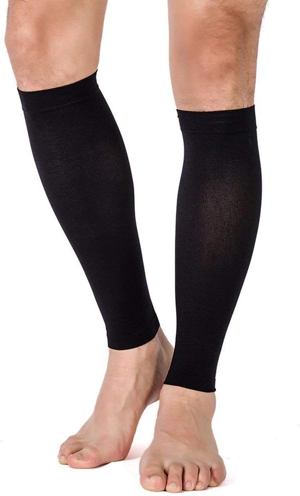 TOFLY Calf Compression Sleeve 20-30mmHg 1 Pair Footless For Men & Women | Footless Compression Socks For Leg Support, Shin Splint, Pain Relief, Swelling, Varicose Veins, Maternity, Nursing, & Travel