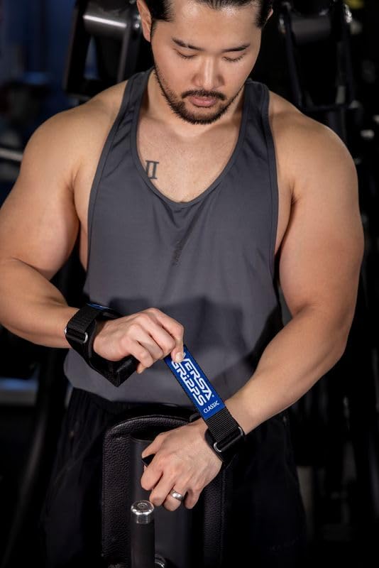 Versa Gripps® Classic Wrist Straps, Train Better, Choose Size and Color | Replaces Straps, Gloves & Hooks, Shorter Palm Piece, Quick Transitions, Handcrafted in the USA