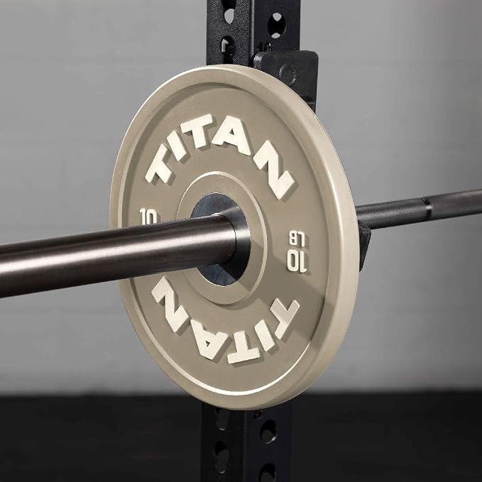 Titan Fitness Elite Olympic Bumper Plates, Competition Weight Plates, Rubber with Steel Hub Insert, Sold as a Pair, for Olympic Weightlifting and Cross-Training Workouts