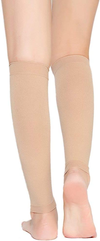 TOFLY Calf Compression Sleeve 20-30mmHg 1 Pair Footless For Men & Women | Footless Compression Socks For Leg Support, Shin Splint, Pain Relief, Swelling, Varicose Veins, Maternity, Nursing, & Travel