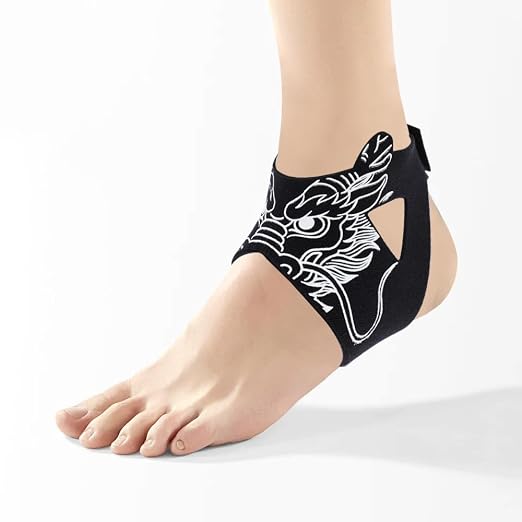 Generic Ankle Brace Support with Blue Geometric Design - Adjustable Compression Sleeve for Sprain Recovery and Tendonitis Relief - Breathable Stabilizer for Basketball Sports - Men and Women (Future Space-Time)