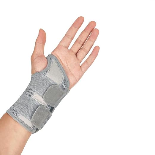 NuCamper Wrist Brace for Carpal Tunnel Night Wrist Support Right Hand Gray | Wrist Splint for Men Women, Tendonitis Arthritis Pain Relief,Adjustable Compression Hand Braces, Sleeping, Office Work Typing