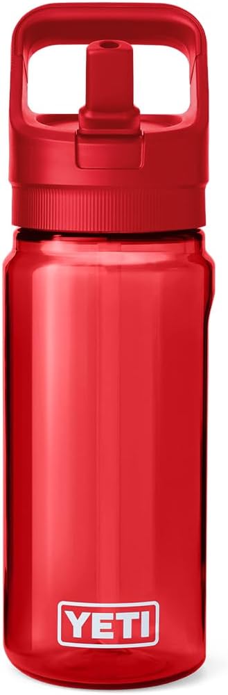 YETI Yonder 600 ml/20 oz Water Bottle with Yonder Straw Cap, Rescue Red