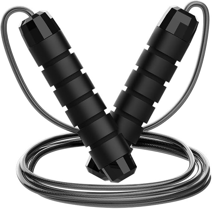 Jump Rope, Adjustable Jump Ropes,Skipping Rope Tangle-Free Rapid Speed with Ball Bearings for Women Men Kids,Exercise & Slim Body Jumprope at Home School Gym