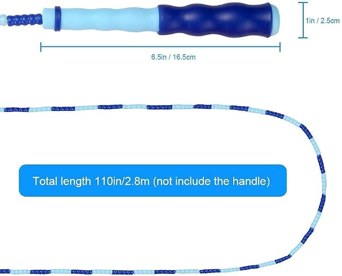 Zocy 2 Pack Jump Rope for Fitness Exercise Equipment, Tangle-Free Rope Skipping with Soft Beaded Segment, Premium Adjustable Jumping Rope for kids, women, men