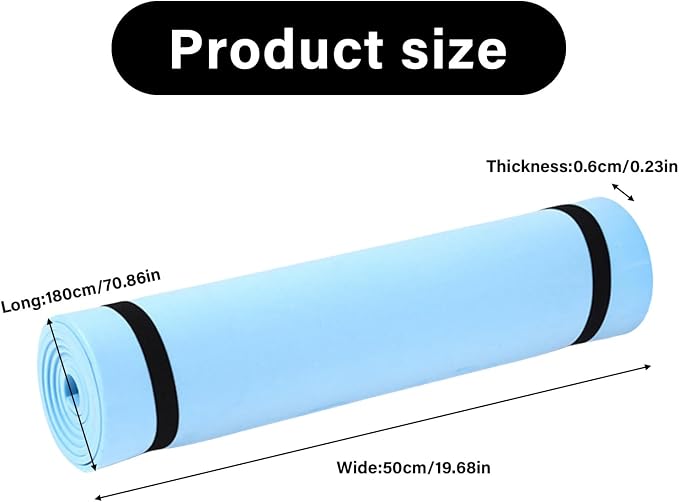 Extra Thick Exercise Mat, 70inch Non Slip Fitness & Yoga Mat for Home Gym, High-density Foam Padding for Workouts, Gymnastics, Bodybuilding and Floor Exercises