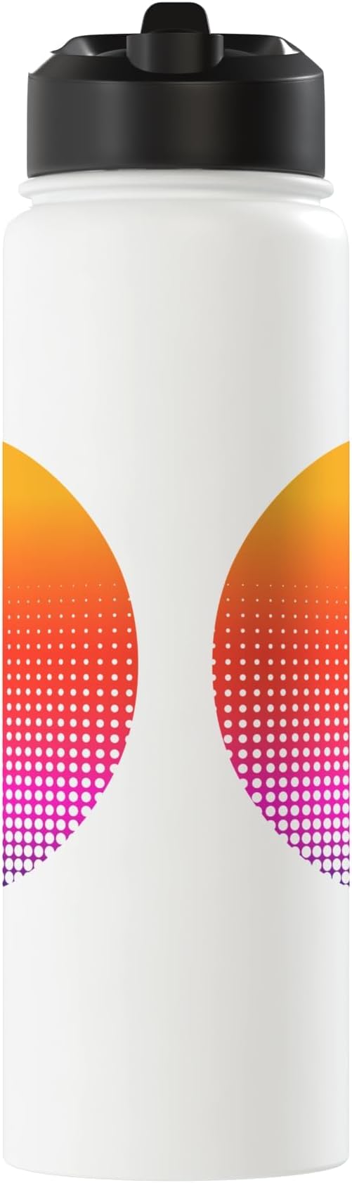 Basketball Game Hoop Slam Dunk Ball Retro Sunset Player Gift Stainless Steel Insulated Water Bottle