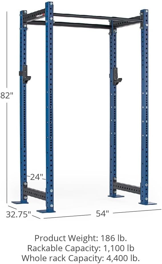 Titan Fitness T-3 Series Power Rack, 1,100 LB Capacity Cage for Weightlifting and Strength Training
