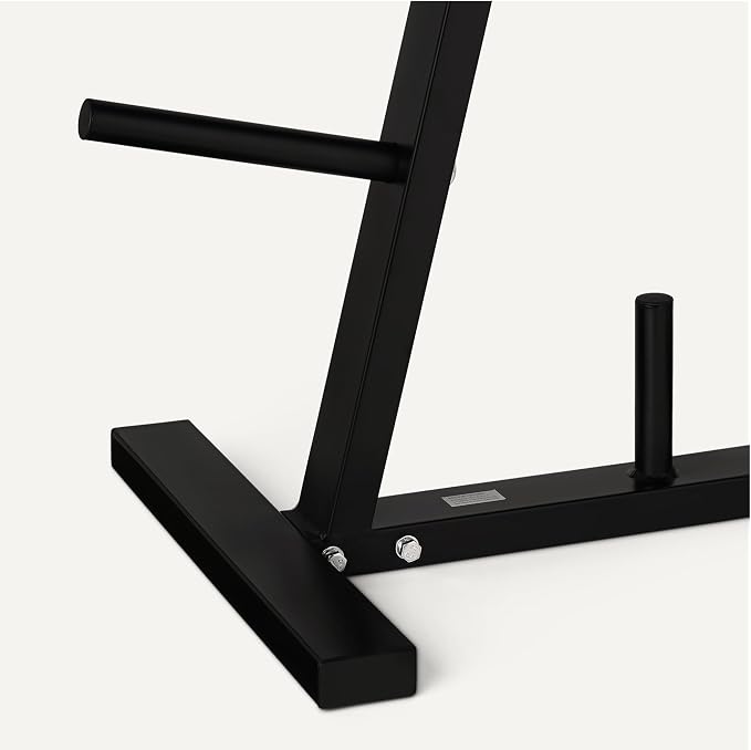 Amazon Basics Weight Plate Tree Rack, Durable Steel, Space-Saving Vertical Design for Home Gym