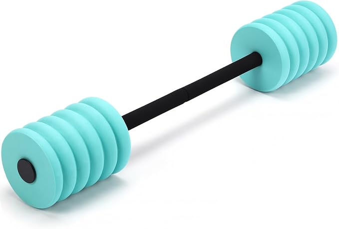 Soulchen Long Aquatic Exercise Dumbbells Pool Exercise Foam Water Weights Dumbbell Aquatic Pool Barbells with High Density EVA Foam for Swim Water Aerobics Workouts Loss