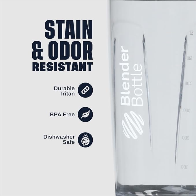 BlenderBottle Sport Flip Tritan Shaker Bottle 24 oz Grey