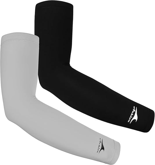 Achiou Volleyball Arm Sleeves for Women, Cooling Ice Silk Sun Sleeves Youth | Summer Ice Silk Compression Sleeves, UPF 50+ UV Protection, Perfect for Teen Girls & Women Outdoor Sports, Anti-slip Silicone