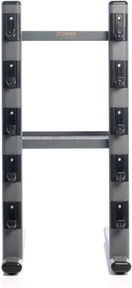 Power Systems Black Chrome Cable Attachment Storage Rack Heavy Duty Gym Organizer for Bars and Accessories, Mobile Rack for Home Gym, Fitness Studio and Commercial Equipment Storage