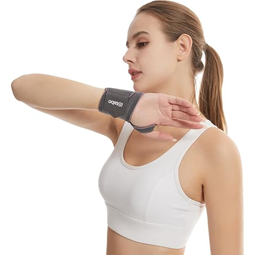 Compression Wrist Support Brace, Gym Wrist Wraps for Fitness, Weightlifting, Wrist Straps for Tendonitis, Carpal Tunnel Arthritis, Pain Relief, Adjustable Fit Left or Right Hand