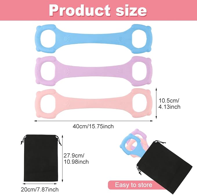 Figure 8 Resistance Bands with Handles, 8-Shaped Exercise Band for Women Arm Back & Shoulder Workout, Exercise Equipment for Yoga, Pilates,Physical Thera py Stretching