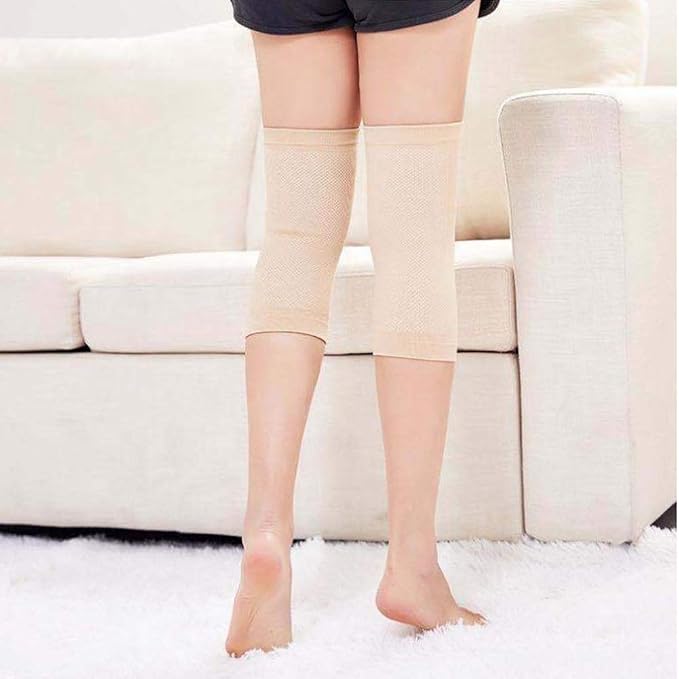 JUMISEE (One Pair Cotton Knee Sleeves for Knee Support, Circulation Improvement & Pain Relief Compression Knee Brace