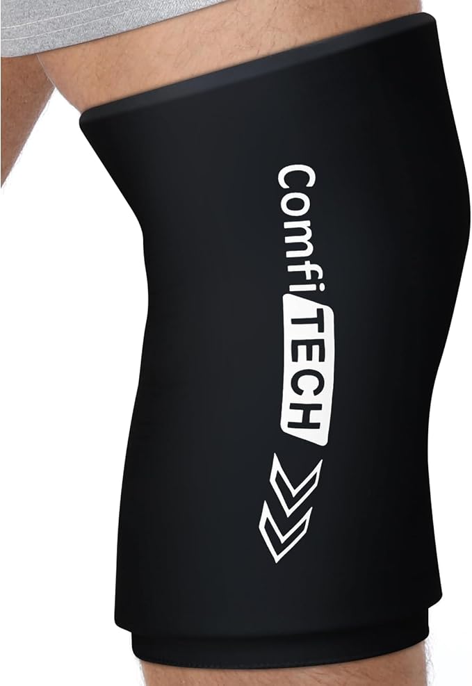 ComfiTECH Reusable Knee Ice Pack Wrap, Flexible Cold Gel Pack Sleeve, M | Ice Gel Sleeve for Knee, Calf and Hamstring, Cold Compression for Soothing Meniscus Tear, Muscle Discomfort & Sports Recovery