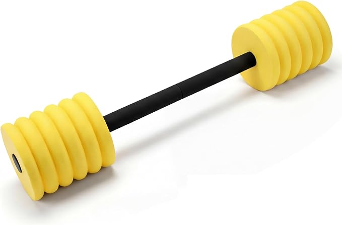 Soulchen Long Aquatic Exercise Dumbbells Pool Exercise Foam Water Weights Dumbbell Aquatic Pool Barbells with High Density EVA Foam for Swim Water Aerobics Workouts Loss