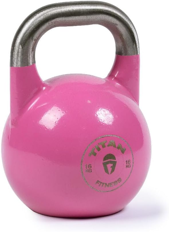 Titan Fitness Competition Kettlebell, Single Piece Casting, KG Markings, Full Body Workout
