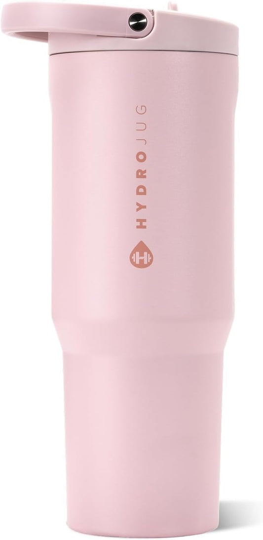 HydroJug Sport 32 oz Insulated Stainless Steel Water Bottle, Pink Sand