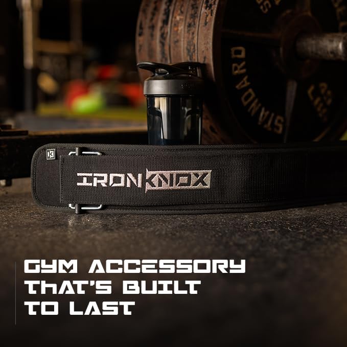 Premium Weight Lifting Belt, 4 Inch Weight Belt for Men and Women with Self Locking Metal Buckle for Maximum Support, Weightlifting Belt for Squat or Deadlift, Durable Gym Belt for Men