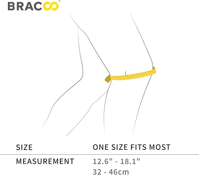 Bracoo Knee Support Brace for Men Women, Adjustable Compression Sleeve Wrap Patellar Pad Tendon - Arthritis Pain, meniscus tear, Injury Recovery, Running, Workout, KS10