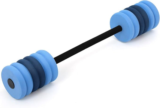 Soulchen Long Aquatic Exercise Dumbbells Pool Exercise Foam Water Weights Dumbbell Aquatic Pool Barbells with High Density EVA Foam for Swim Water Aerobics Workouts Loss