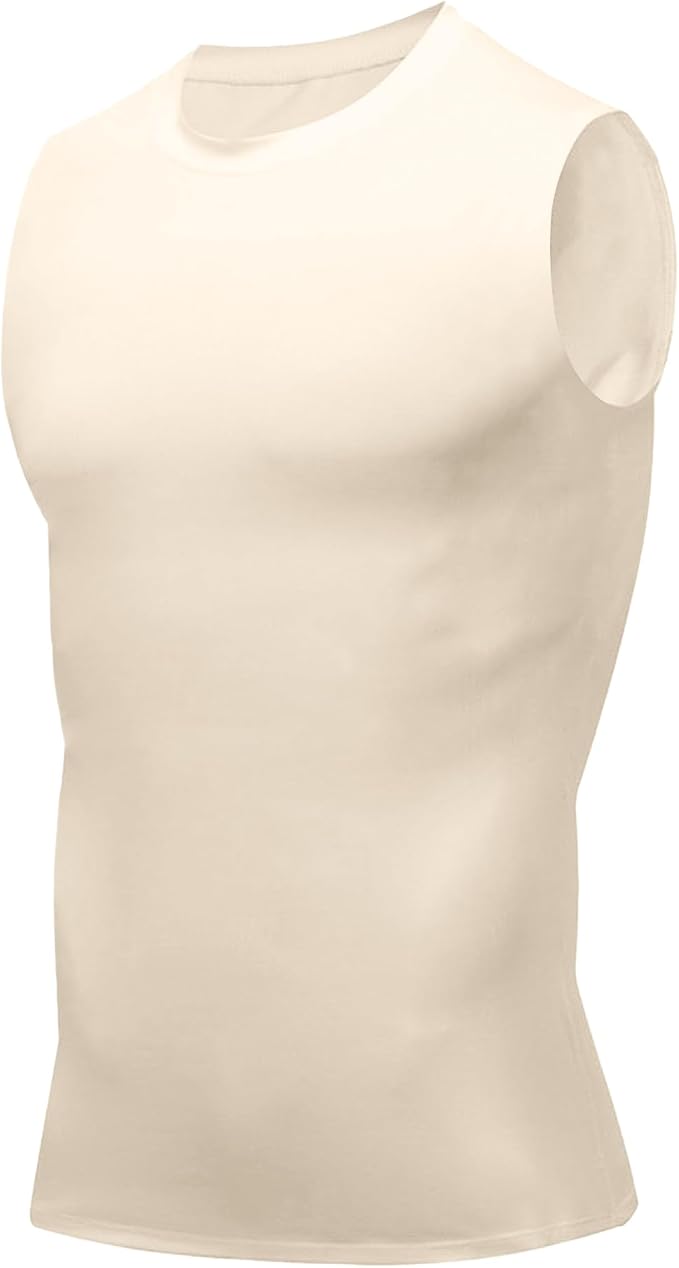 Compression Shirt Men Slimming Body Shaper Vest Crewneck Workout Tank Top | Tummy Control Undershirts, Gynecomastia Compression Shirts, Back Support, Sleeveless Muscle Shirts, Shaping Tank Top